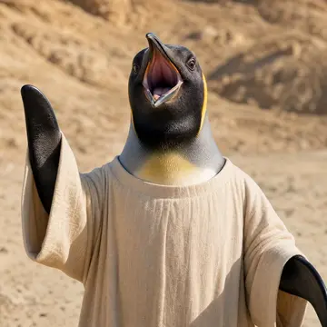 One singer from the Closed on Sunday AI penguins