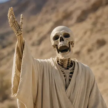One singer from the Closed on Sunday AI halloween skeletons
